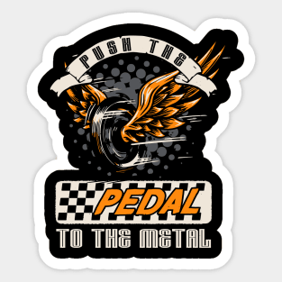 Motorcycle Tire Biker Pedal Saying Sticker